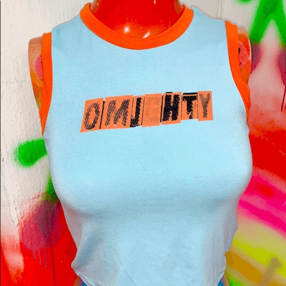 O-Mighty LOGO BABY TANK IN BLUE